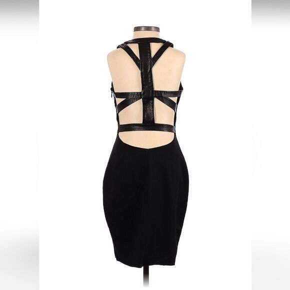 Bebe Strappy Cut Out Black Dress - Picture 2 of 3
